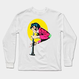 Permormatic musician playing clarinet Long Sleeve T-Shirt